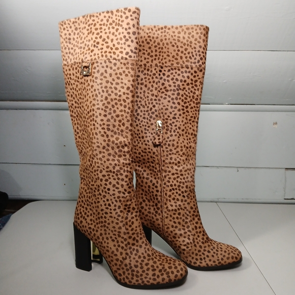 Diane Von Furstenberg Shoes - Diane Von Furstenberg Leopard-Print Yvonne Knee Boots